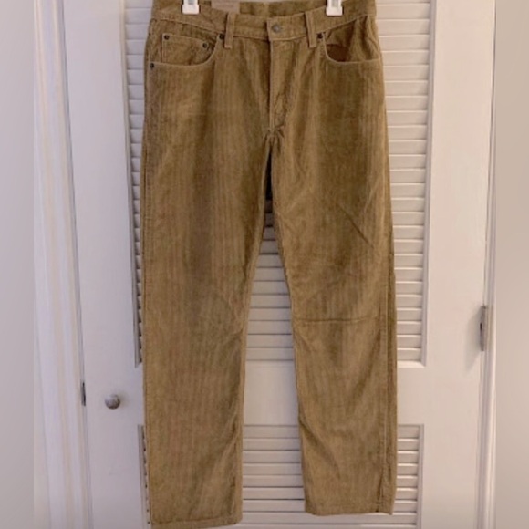 NWT Levi’s Low Pro Straight Leg Y2K Style Corduroy Tan Pants Size 31x30 - Picture 2 of 9